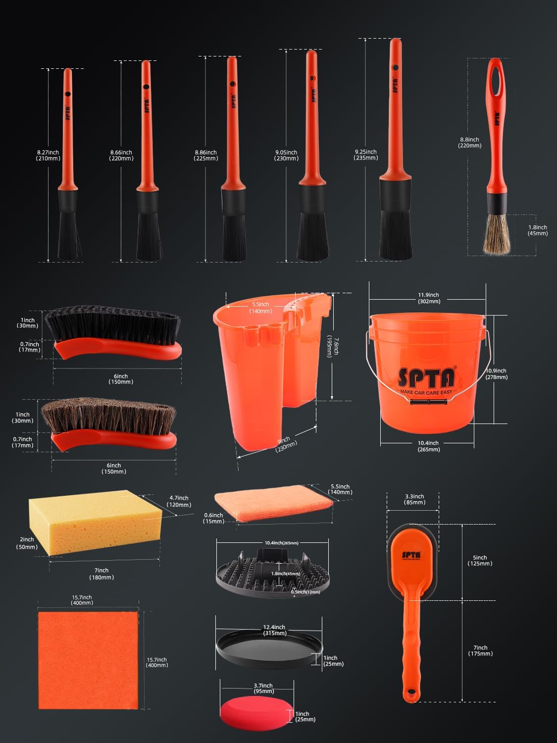 ชุดอุปกรณ์ล้างรถ SPTA 31 ชิ้น  - Detailing Brush Set บทวิจารณ์และราคา
